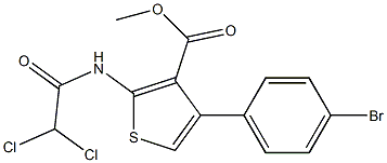 methyl 4-(4-bromophenyl)-2-[(2,2-dichloroacetyl)amino]thiophene-3-carboxylate Struktur