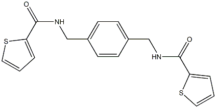 N-[[4-[(thiophene-2-carbonylamino)methyl]phenyl]methyl]thiophene-2-carboxamide Struktur