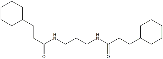 3-cyclohexyl-N-[3-(3-cyclohexylpropanoylamino)propyl]propanamide Struktur