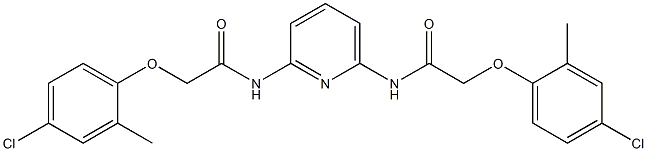 2-(4-chloro-2-methylphenoxy)-N-[6-[[2-(4-chloro-2-methylphenoxy)acetyl]amino]pyridin-2-yl]acetamide Struktur