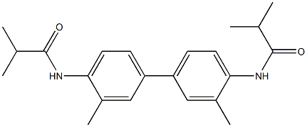 2-methyl-N-[2-methyl-4-[3-methyl-4-(2-methylpropanoylamino)phenyl]phenyl]propanamide Struktur