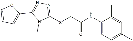 N-(2,4-dimethylphenyl)-2-[[5-(furan-2-yl)-4-methyl-1,2,4-triazol-3-yl]sulfanyl]acetamide Struktur