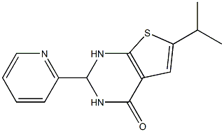 6-propan-2-yl-2-pyridin-2-yl-2,3-dihydro-1H-thieno[2,3-d]pyrimidin-4-one Struktur