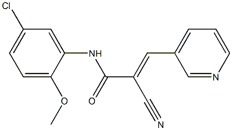 (E)-N-(5-chloro-2-methoxyphenyl)-2-cyano-3-pyridin-3-ylprop-2-enamide Struktur