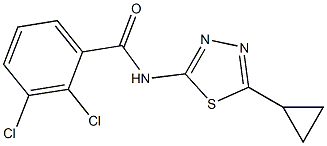 2,3-dichloro-N-(5-cyclopropyl-1,3,4-thiadiazol-2-yl)benzamide Struktur