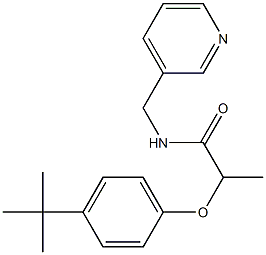 2-(4-tert-butylphenoxy)-N-(pyridin-3-ylmethyl)propanamide Struktur