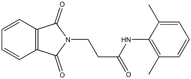 N-(2,6-dimethylphenyl)-3-(1,3-dioxoisoindol-2-yl)propanamide Struktur