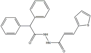 (E)-N'-(2,2-diphenylacetyl)-3-thiophen-2-ylprop-2-enehydrazide Struktur