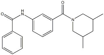 N-[3-(3,5-dimethylpiperidine-1-carbonyl)phenyl]benzamide Struktur