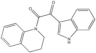 1-(3,4-dihydro-2H-quinolin-1-yl)-2-(1H-indol-3-yl)ethane-1,2-dione Struktur