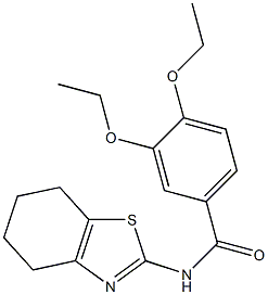 3,4-diethoxy-N-(4,5,6,7-tetrahydro-1,3-benzothiazol-2-yl)benzamide Struktur