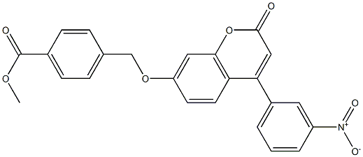 methyl 4-[[4-(3-nitrophenyl)-2-oxochromen-7-yl]oxymethyl]benzoate Struktur