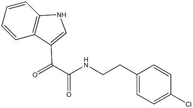 N-[2-(4-chlorophenyl)ethyl]-2-(1H-indol-3-yl)-2-oxoacetamide Struktur