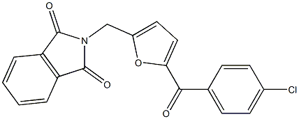 2-[[5-(4-chlorobenzoyl)furan-2-yl]methyl]isoindole-1,3-dione Struktur