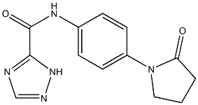 N-[4-(2-oxopyrrolidin-1-yl)phenyl]-1H-1,2,4-triazole-5-carboxamide Struktur