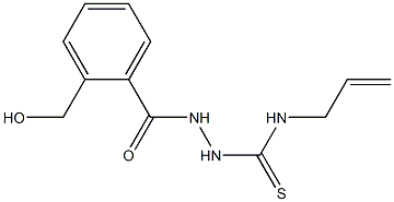 1-[[2-(hydroxymethyl)benzoyl]amino]-3-prop-2-enylthiourea Struktur