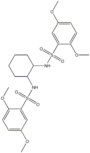 N-[2-[(2,5-dimethoxyphenyl)sulfonylamino]cyclohexyl]-2,5-dimethoxybenzenesulfonamide Struktur