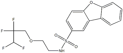 N-[2-(2,2,3,3-tetrafluoropropoxy)ethyl]dibenzofuran-2-sulfonamide Struktur