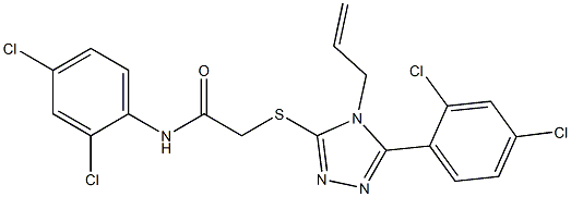 N-(2,4-dichlorophenyl)-2-[[5-(2,4-dichlorophenyl)-4-prop-2-enyl-1,2,4-triazol-3-yl]sulfanyl]acetamide Struktur