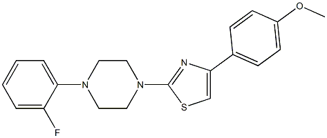 2-[4-(2-fluorophenyl)piperazin-1-yl]-4-(4-methoxyphenyl)-1,3-thiazole Struktur