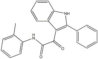 N-(2-methylphenyl)-2-oxo-2-(2-phenyl-1H-indol-3-yl)acetamide Struktur