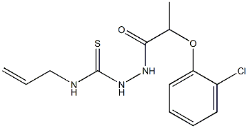 1-[2-(2-chlorophenoxy)propanoylamino]-3-prop-2-enylthiourea Struktur