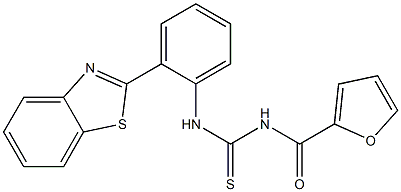 N-[[2-(1,3-benzothiazol-2-yl)phenyl]carbamothioyl]furan-2-carboxamide Struktur