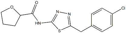 N-[5-[(4-chlorophenyl)methyl]-1,3,4-thiadiazol-2-yl]oxolane-2-carboxamide Struktur