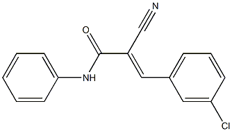 (E)-3-(3-chlorophenyl)-2-cyano-N-phenylprop-2-enamide Struktur