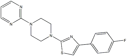 4-(4-fluorophenyl)-2-(4-pyrimidin-2-ylpiperazin-1-yl)-1,3-thiazole Struktur