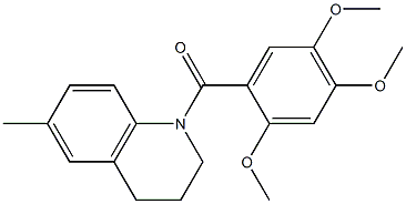 (6-methyl-3,4-dihydro-2H-quinolin-1-yl)-(2,4,5-trimethoxyphenyl)methanone Struktur