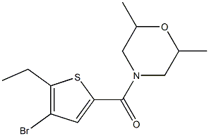 (4-bromo-5-ethylthiophen-2-yl)-(2,6-dimethylmorpholin-4-yl)methanone Struktur