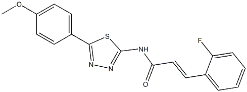 (E)-3-(2-fluorophenyl)-N-[5-(4-methoxyphenyl)-1,3,4-thiadiazol-2-yl]prop-2-enamide Struktur