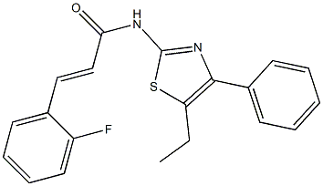 (E)-N-(5-ethyl-4-phenyl-1,3-thiazol-2-yl)-3-(2-fluorophenyl)prop-2-enamide Struktur