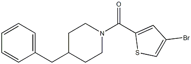 (4-benzylpiperidin-1-yl)-(4-bromothiophen-2-yl)methanone Struktur