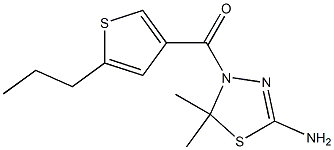 (5-amino-2,2-dimethyl-1,3,4-thiadiazol-3-yl)-(5-propylthiophen-3-yl)methanone Struktur