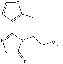 4-(2-methoxyethyl)-3-(2-methylfuran-3-yl)-1H-1,2,4-triazole-5-thione Struktur