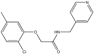 2-(2-chloro-5-methylphenoxy)-N-(pyridin-4-ylmethyl)acetamide Struktur