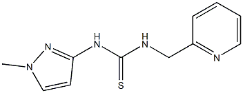 1-(1-methylpyrazol-3-yl)-3-(pyridin-2-ylmethyl)thiourea Struktur