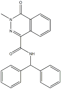 N-benzhydryl-3-methyl-4-oxophthalazine-1-carboxamide Struktur