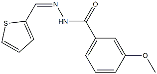 3-methoxy-N-[(Z)-thiophen-2-ylmethylideneamino]benzamide Struktur