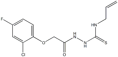 1-[[2-(2-chloro-4-fluorophenoxy)acetyl]amino]-3-prop-2-enylthiourea Struktur