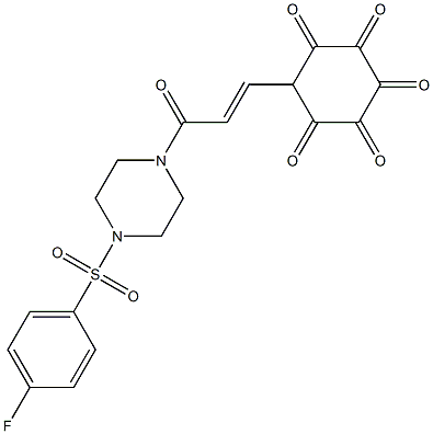 (E)-1-[4-(4-fluorophenyl)sulfonylpiperazin-1-yl]-3-(4-pentoxyphenyl)prop-2-en-1-one Struktur