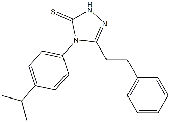 3-(2-phenylethyl)-4-(4-propan-2-ylphenyl)-1H-1,2,4-triazole-5-thione Struktur