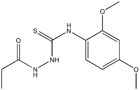 1-(2,4-dimethoxyphenyl)-3-(propanoylamino)thiourea Struktur