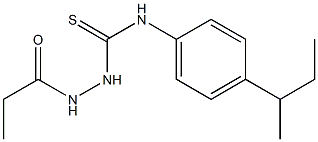 1-(4-butan-2-ylphenyl)-3-(propanoylamino)thiourea Struktur