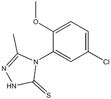 4-(5-chloro-2-methoxyphenyl)-3-methyl-1H-1,2,4-triazole-5-thione Struktur