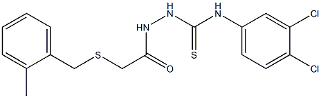 1-(3,4-dichlorophenyl)-3-[[2-[(2-methylphenyl)methylsulfanyl]acetyl]amino]thiourea Struktur