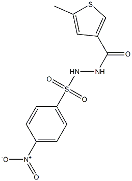 5-methyl-N'-(4-nitrophenyl)sulfonylthiophene-3-carbohydrazide Struktur