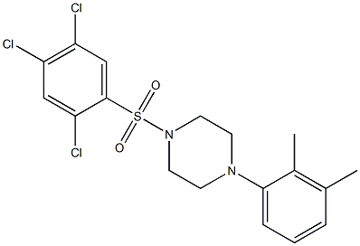 1-(2,3-dimethylphenyl)-4-(2,4,5-trichlorophenyl)sulfonylpiperazine Struktur